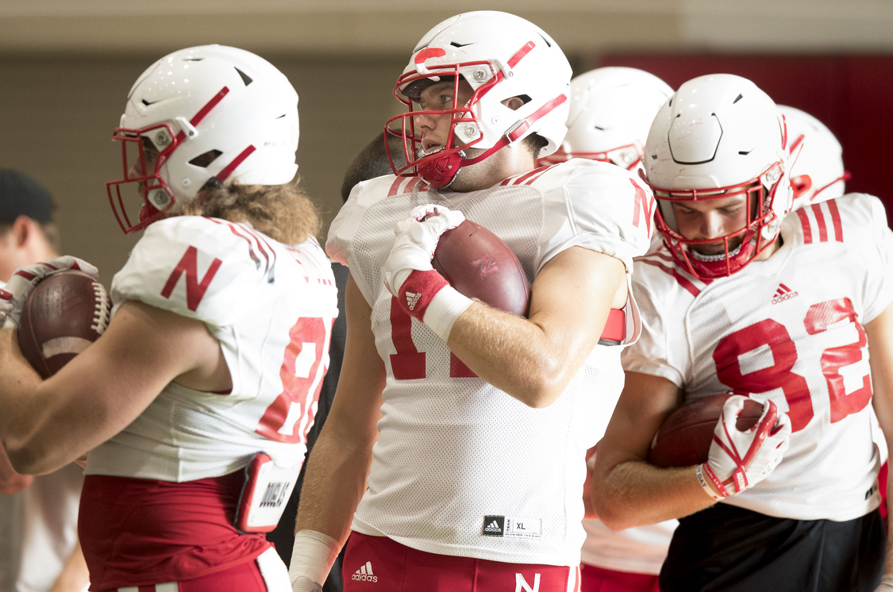 Nebraska football practice, 8/14
